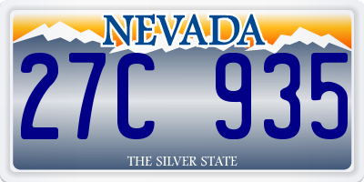 NV license plate 27C935