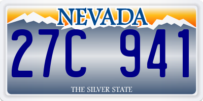 NV license plate 27C941