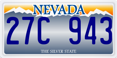 NV license plate 27C943
