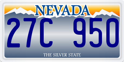 NV license plate 27C950