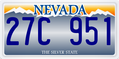 NV license plate 27C951