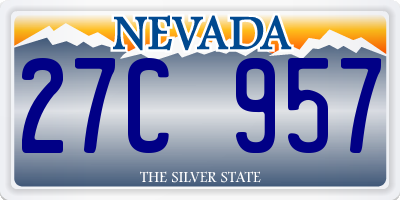 NV license plate 27C957