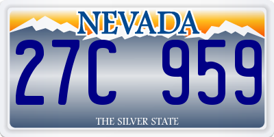 NV license plate 27C959