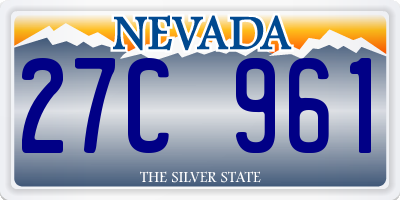 NV license plate 27C961