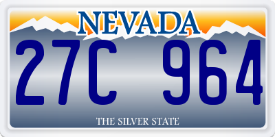 NV license plate 27C964