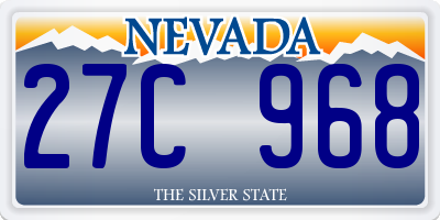 NV license plate 27C968