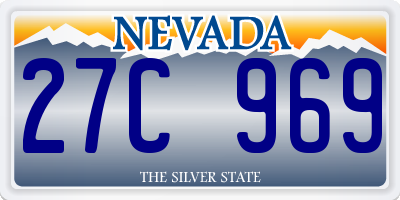 NV license plate 27C969