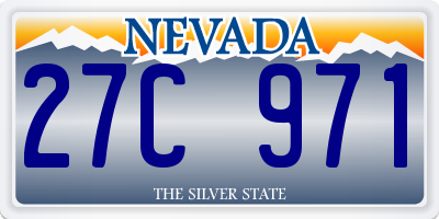 NV license plate 27C971
