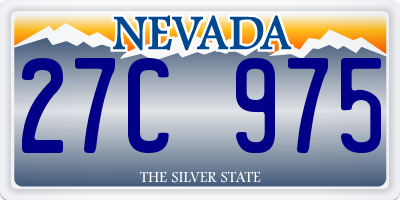 NV license plate 27C975