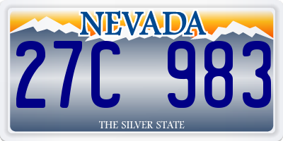 NV license plate 27C983