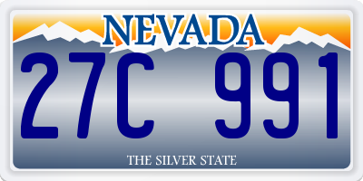 NV license plate 27C991