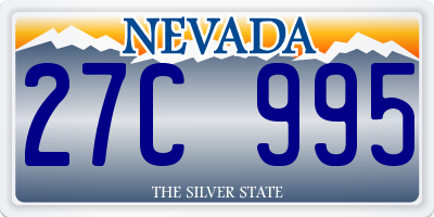 NV license plate 27C995