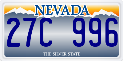 NV license plate 27C996