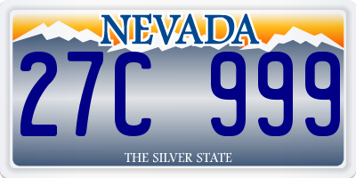 NV license plate 27C999