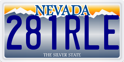 NV license plate 281RLE