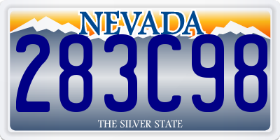 NV license plate 283C98