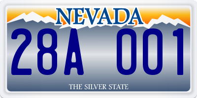 NV license plate 28A001