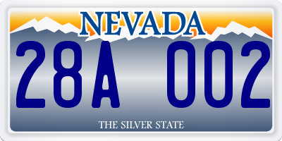 NV license plate 28A002