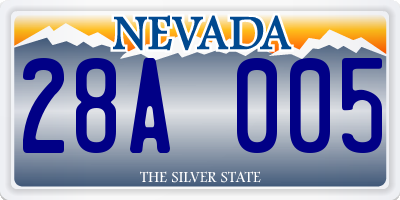 NV license plate 28A005