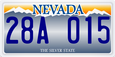 NV license plate 28A015