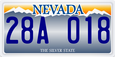 NV license plate 28A018