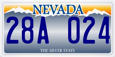 NV license plate 28A024