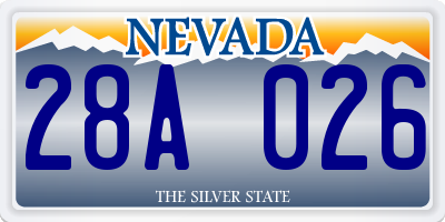 NV license plate 28A026