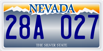 NV license plate 28A027