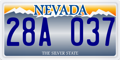 NV license plate 28A037