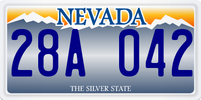 NV license plate 28A042