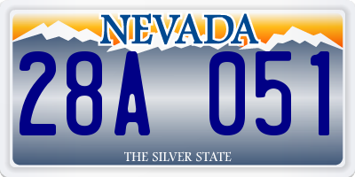 NV license plate 28A051
