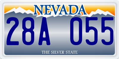 NV license plate 28A055