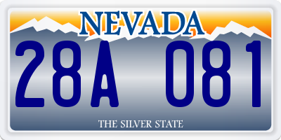 NV license plate 28A081