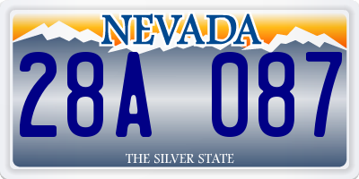 NV license plate 28A087