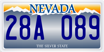 NV license plate 28A089