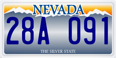 NV license plate 28A091