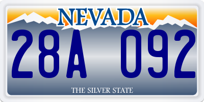 NV license plate 28A092