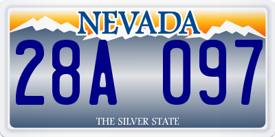 NV license plate 28A097