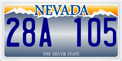 NV license plate 28A105