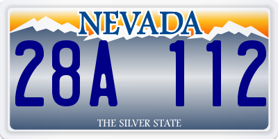 NV license plate 28A112