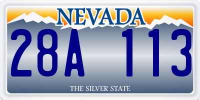 NV license plate 28A113