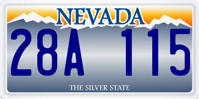 NV license plate 28A115