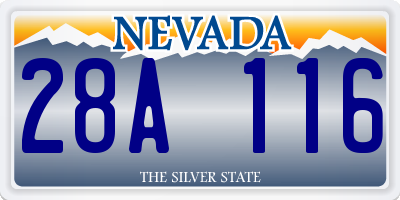NV license plate 28A116
