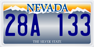 NV license plate 28A133