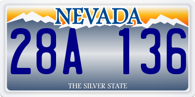 NV license plate 28A136