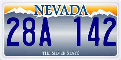 NV license plate 28A142