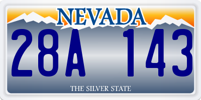 NV license plate 28A143