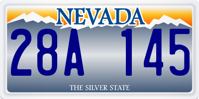 NV license plate 28A145