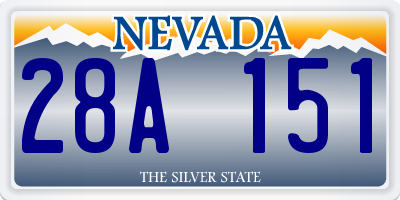 NV license plate 28A151
