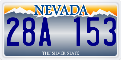 NV license plate 28A153